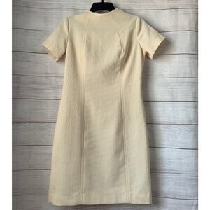 Vintage Styled By Terry Chicago Cream Mod Dress Crimplene Textured 60s